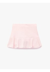 Resim Koton Beli Lastikli Fırfır Detaylı Mini Etek Pembe 6skg40204ak Gül 