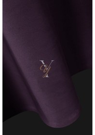 Resim İpek Kadife Fon Perde V-28 Mor Mor 