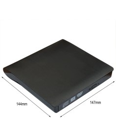 Resim Techtic USB 3.0 Harici Dvdrw Slim External CD DVD Yazıcı Okuyucu Ultra Ince Writer 
