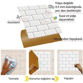 Resim Tink Kendinden Yapışkanlı Metro Desenli Pvc Karo 30x30 Cm 
