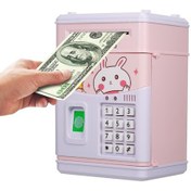 Resim Çocuklar İçin Para Bankası Elektronik Domuz Bankası Şifreli Madeni Para Bankası Otomatik Kaydırma Para Tasarruf Kutusu Müzikli Nakit Madeni Para Kutusu Erkekler Ve Kızlar İçin Mükemmel Hediye 