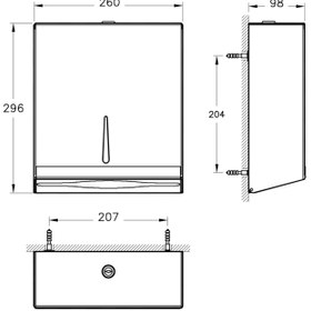 Resim Artema Vitra Arkitekta A44351 Kağıt Dispenseri, Paslanmaz Çelik 