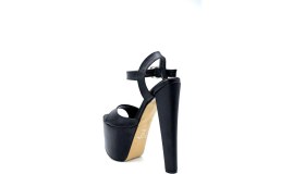 Resim Kindep Yüksek Topuklu (18 Cm) Platform (7 Cm) Kadın Ayakkabı Siyah 