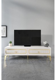Resim 150 CM TREND MDF MEBRAN KAPAK EKRU GOLD 