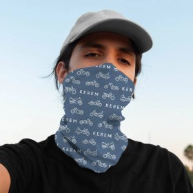 Resim Hediyemen Motorsiklet Tasarımlı Bandana Boyunluk Maske 