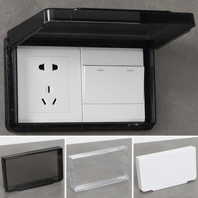 Resim Su geçirli ABS Duvara Monte Soket Kutusu, Şeffaf Kapılı - Beyaz, Pil Gerektirmez, Ev ve Ofis Koruma İçin İdeal, Sevgililer Günü, Paskalya, Anneler Günü, Bağımsızlık Günü Hediyeleri İçin Mükemmel, Su Geçirmez Elektronik Kutu 