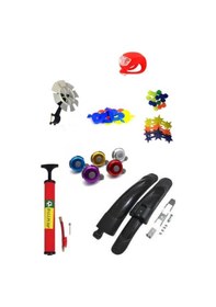 Resim Bisiklet Işığı Bisiklet Aksesuar Seti Bisiklet Süsü Seti Çok Renkli 