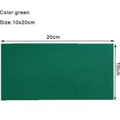 Resim 1 Adet Deri Tamir Yamaları 10x20cm Kendinden Yapışkanlı Deri Kanepe Yama Deri Green 