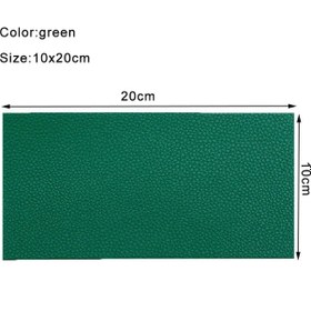 Resim 1 Adet Deri Tamir Yamaları 10x20cm Kendinden Yapışkanlı Deri Kanepe Yama Deri Green 