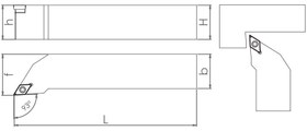 Resim S Sistem - ISO SDJCR/L 93° Dış Çap Torna Kalemi 