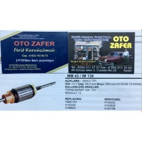 Resim Im43-ım136 Marş Kollektoru 12v Murat 124 1300 Motor Renault 12 