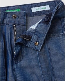 Resim Benetton Kız Bebek Denim Pantolon Mavi 