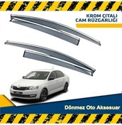 Resim Skoda Rapid Mügen Cam Rüzgarlığı Kromlu Sedan 2012-2020 Arası 4Lü N11.17234 