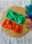 Resim SeherBebeButik Kız Çocuk Renkli Ribana Bandana 2'li Set 