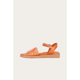 Resim Bueno Shoes Taba Deri Kadın Düz Sandalet 