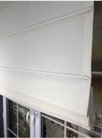 Resim Keten Fon Katlamalı Perde 1. Kalite Natural Keten/krem Renk Ekru 