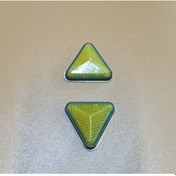 Resim Üçgen Mini Reflektör Sarı Renk Yapışkanlı 2 Adet 