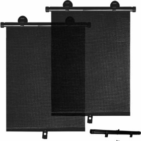 Resim Oto Yan Cam Perde Güneşlik Makaralı Takmatik 2 Adet 