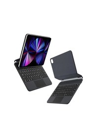 Resim Apple Uyumlu iPad Pro 12.9 5. Nesil 6. Nesil Klavye Magic Keyboard Touchpad Q Akıllı Klavyeli Kılıf -ışıklı 