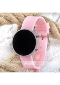 Resim Led Watch Toz Pembe Renk Dijital Bayan Yetişkin Kız Çocuk Kol Silikon Saati St-303560 