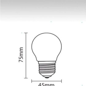 Resim Edison Rustik Ampul G45 4W E27 Standart Duy 2500 Kelvin Gün Işığı Renkli Enerji Tasarruflu 