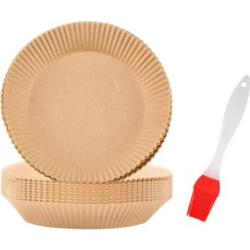 Resim Passing Tek Kullanımlık Kağıt Astarı, Hava Fritözü Parşömen Kağıt Gömlekleri Yapışmaz Kavurma Fırını Mikrodalga Kahverengi Için Tek Kullanımlık (Yurt Dışından) 