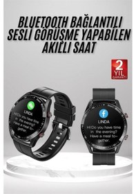 Resim Akıllı Saat Amoled Ekran Metal Ve Deri Kordonlu Uyku Ve Sağlık Takibi Titreşimli 
