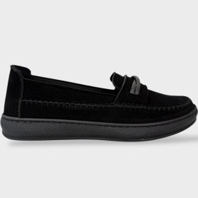 Resim Kadın Ortopedik Taş Detay Comfort Mevsimlik Ayakkabı Siyah Siyah 