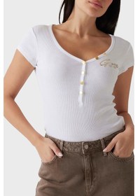 Resim Guess Bayan Top W4rp47 K1814 G011 Beyaz Beyaz 