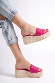 Resim Genel Markalar Mendal Fuşya Cilt Dolgu Topuk Terlik 