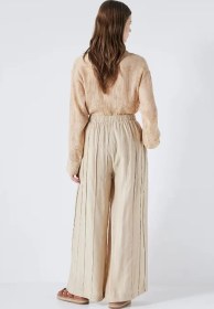 Resim Dokulu Wide Leg Fit Pantolon 