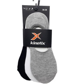 Resim Kınetıx Dellıah-b 3lu Babet Corap 36-40 Siyah Beyaz Grı Sıyah 