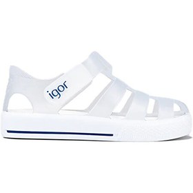 Resim Igor Beyaz Kız Bebek Sandalet S10171 STAR 