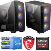 Resim MSI Gaming Pc Ddr4 – Rx 560 4gb – Intel I5 12400F – 32 GB Ddr4 Ram – 500 GB M.2 SSD – Windows 11 Pro Masaüstü Bilgisayar 