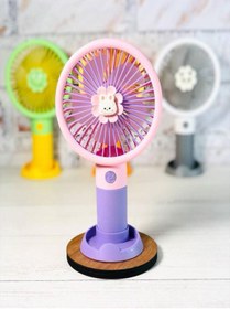 Resim ULTRATEKNO Mini Fan Masaüstü Taşınabilir Telefon Stantlı Vantilatör 2si 1 Arada Taşınabilir Masaüstü Fan 