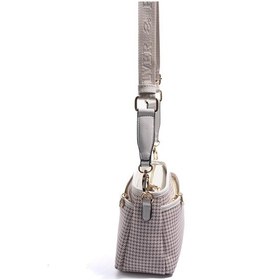 Resim Silver Polo Sp1184 Kadın Çapraz Çanta Kaz Ayağı Ekose Bordo-kemik 