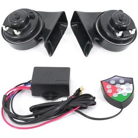 Resim Padalink 12v 10 Sesli Su Geçirmez Elektronik Araç Kornası - 130db Yüksek Ses, Abs Malzeme, Kolay Montaj 