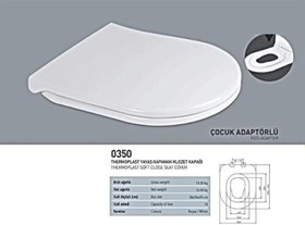 Resim Nkp Twin Çocuk Adaptörlü Yavaş Kapanır Klozet Kapağı 0350 