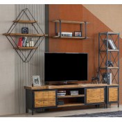 Resim Eymense Wooden Ladin Ahşap Tv Ünitesi Seti 