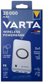 Resim Varta Kablosuz Wireless Power Bank 20.000 Mah Hızlı Şarj Özellikli 