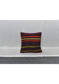 Resim Zehra Abla Halı Yeni El Dokuma Dekoratif Kilim Kırlent Yastık Kılıfı 6791 Çok Renkli 