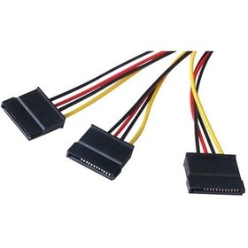 Resim SpeedUF Üçlü 3 Port Ide Molex Sata Power HDD 4 Pin Güç Kablosu 