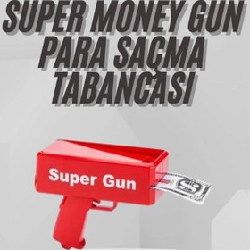 Resim Nemere Para Dolar Saçma Para Atma Tabancası Otomatik Kırmızı Oyuncak Tech 