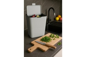 Resim Flip 6 Lt Banyo Mutfak Tezgah Üstü Çöp Kovası, Şık ve Pratik Kullanım 