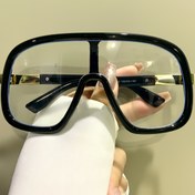 Resim apaircircle Büyük Yuvarlak Gözlük - Erkekler ve Kadınlar için Geniş Çerçeveli Gözlük, Metal Menteşeli Modern Yuvarlak Çerçeve, Cesur Moda İfadeleri için Göz Alıcı Olmayan Gözlükler 