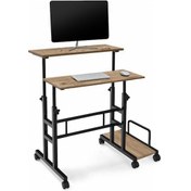 Resim Yükseklik Ayarlı Bilgisayar/Laptop Ve Çalışma Masası - Ceviz 