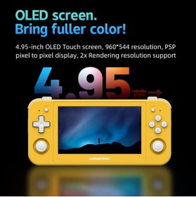 Resim ANBERNIC RG505 El Oyun Konsolu, 4,95 İnç OLED Dokunmatik Ekran, 128 G TF 3172 Oyun Desteği, 5G WiFi 5.0 BT 