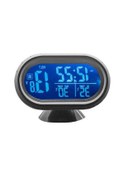 Resim Pazly 3'ü 1 Arada Araç İçi Dijital Saat, Sıcaklık Ve Voltmetre - Lcd Ekran 12v Araba, Kamyonet, Suv, Rv 