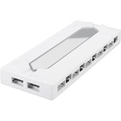 Resim Tenfowee Coolmoon Beyaz 2-in-1 Pwm Ve Argb Fan Hub, 10 Portlu, Manyetik Tabanlı, Sata Güçlü, Pc Soğutma Ve Işıklı Efekt Kontrolü Merkezi 