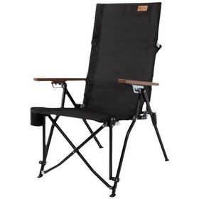 Resim Funky Chairs Royal 4 Kademeli Katlanabilir Kamp Sandalyesi - Siyah-1500 Siyah - Siyah 